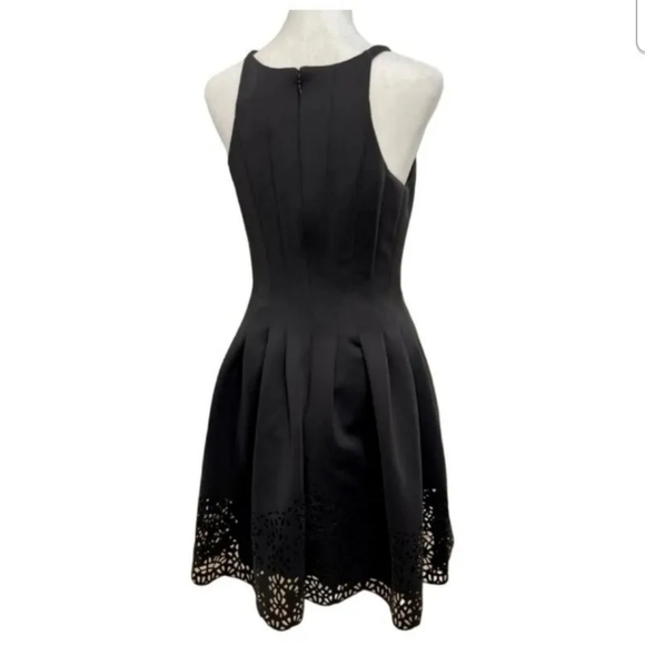 Vince Camuto Halter Fit and Flare Laser-Cut Dress - Picture 6 of 6